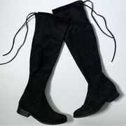 A New Day Black Faux Suede Over-the-Knee Boots