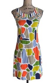 Gretchen Scott Designs Abstract Print Multicolored Sleeveless Dress