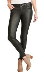 Kut From The Kloth Mia Coated Toothpick Skinny Jeans in Black 10