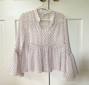 Light Pink Blouse With Black Detailing