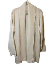 NWT Joie Womens‎ Cream Open Front Cable Knitted Cardigan Sweater Size Medium