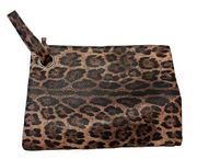 NWOT - Leopard Print Rectangle Zippered Wristlet Purse