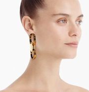 NWT J. Crew Tortoise Shell Chainlink Earrings