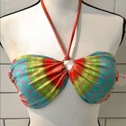 Swim Bikini Top in Striped Geometric NWT
