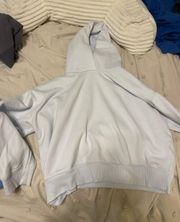 Light Blue Cropped Hoodie