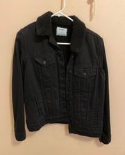 black sherpa jean jacket