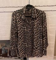 Cynthia Rowley Leopard Button Down