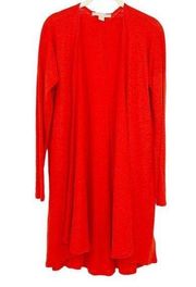 Michael Michael Kors Womens Linen Blend Open Front Long Line Cardigan Size XS