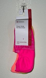 lululemon power stride no-show socks w/ active grip