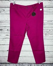 Roz & Ali Woman NWT Size 24 Average Fuchsia Pink Luxurious Stretch Denim Jeans