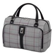 London Fog Knightsbridge 17" Cabin Bag Black Grey Burgundy Plaid