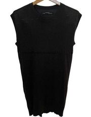 Allsaints Black Pullover Crewneck Sweater Tunic Sleeveless Women’s Size 0