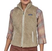 Patagonia Los Gatos Fuzzy Vest El Cap Khaki Sherpa Furry Small