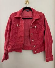 Lands End Red Cord‎ Field Barn Jacket Small Oversized (6-8)