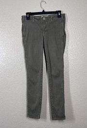 The GREAT Corduroy Skinny Ankle Pants Size 27 Sage Green