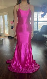 Prom Dress Silk Pink