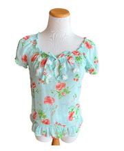 Womens  Floral Peplum Top - Sz XS