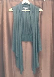 Sleeveless Drape Cardigan Size Medium/large