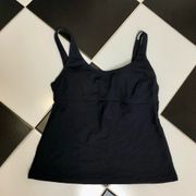 Prana Rimini Tankini Top Back Cut Out Wide Straps Knotted Tie Bow size Medium