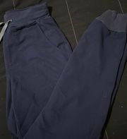 Navy  Zamora High Waisted Scrub Pants