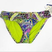 Lucky Brand paisley boho bikini bottom NWT size S
