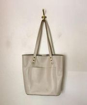 Emma Fox white Leather Shoulder Tote