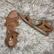 Limelight light brown strappy braided gladiator sandals women’s size 7