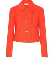 A.L.C. Ekberg Double-Face Scuba Moto Jacket - Neon Orange
