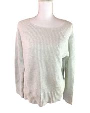 NWT Chelsea28 White with Sparkle Alpaca/Wool/Acrylic Sweater S