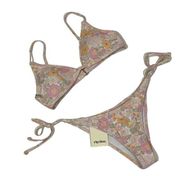 NWT Rhythm Melody Floral Bikini - Light Pink - Medium