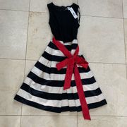 Madison Leigh NWT $116 Navy/White/Red Dress Sz 6