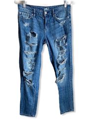 Garage Slim Boyfriend Distressed Jeans