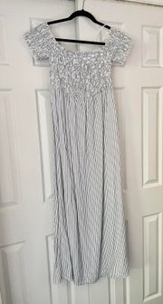 Chelsea & Theodore Striped Maxi Dress