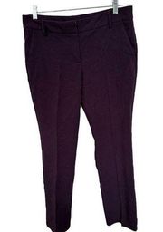 New York & Company Womens Ankle Pants Stretch Size 8 Purple Dress Casual Office