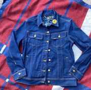 Lee X Smiley collared Denim blue Jacket 
Women’s size medium M