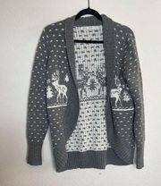 Woolrich deer open cozy cardigan