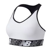 New Balance Pace Bra 3.0 Medium Impact Lined Womens Small Black White Racerback