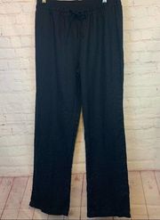 Company Ellen Tracy navy blue linen drawstring waist pants Size Small