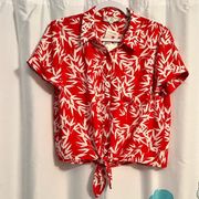 Tropical tie front top