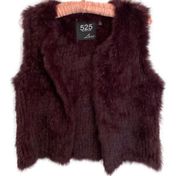 525 America Luxe purple rabbit fur vest size medium