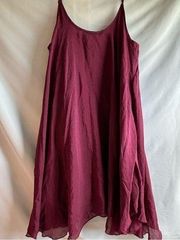 Umgee‎ maroon flowing tank dress size S