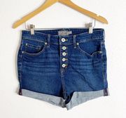 Torrid Denim Button Fly High Waisted Shorts Size 10