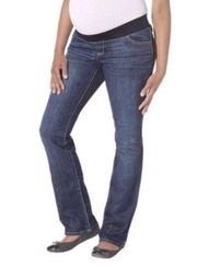 Liz Lange Maternity Boot Cut Denim Jeans, Blue Pull-On Size 10