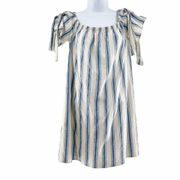 Soprano Shoulder Tie Stripe Dress