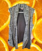 JUICY Couture Gray‎ Sequin Vest Size Large