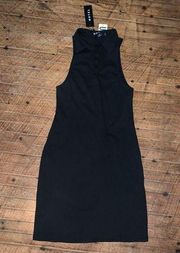 Motel Urban Outfitters black Jeta rib bodycon S dress