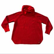 Michael Kors Cozy Large Red Sweater with crowl neck