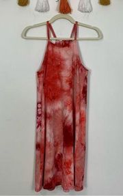 Wallflower Halter Red Tie Dye Mini Dress Size Small