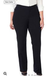 Catherines Right Fit Curvy Black Dress Pants Straight Leg Sz 28WP Career  Office