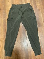 High Waisted Green Cargo Pants